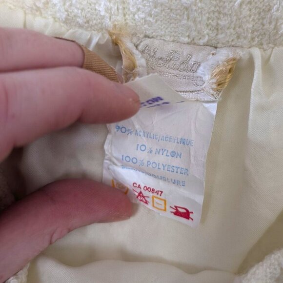 Vintage White Acrylic Knit Skirt - Picture 7 of 7